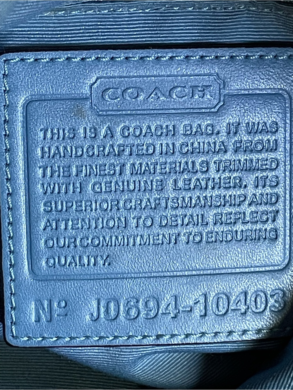 Vintage Y2K Coach signature Logo Blue & Brown Crossbody Shoulder Bag Zip Pockets - Picture 8 of 16